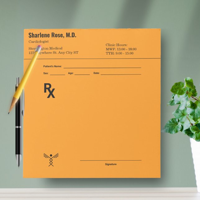 Bloco de Notas de Prescrição Personalizado - Douto (Custom Prescription Notepad – Editable Doctor RX)