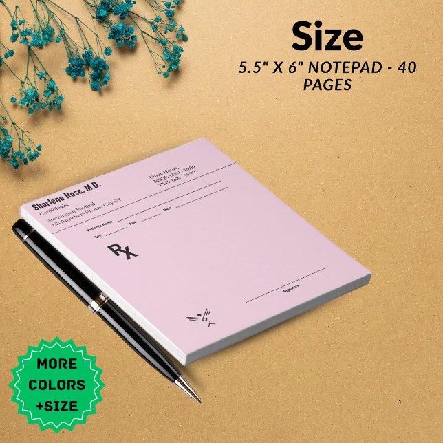 Bloco de Notas de Prescrição Personalizado - Douto (Minimalist Custom Prescription Notepad – Editable RX Pad)