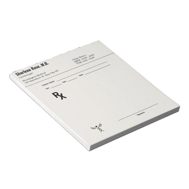 Bloco de Notas de Prescrição Personalizado - Douto (Inclinado)