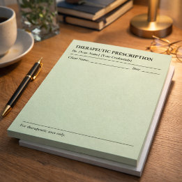 Bloco de Notas de Prescrição Terapêutica Personali
