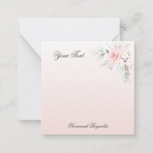 Bloco de Notas de ROSAS FLORAL PINK de Nome Person
