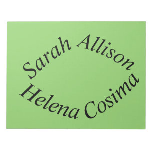 Bloco De Notas de sarah, de Allison, de Helena e de Cosima pretos