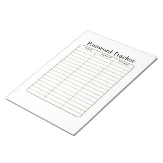 Bloco de Notas de Senhas Minimalista