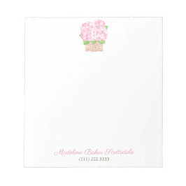Bloco de Notas de Senhora Elegante Aquarela Rosa H