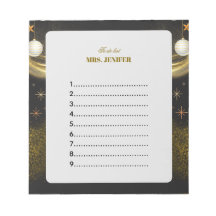 Bloco de Notas de Tarefas de Natal Dourado