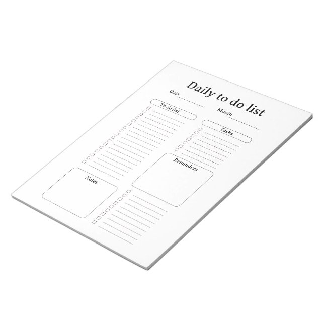Bloco de Notas de Tarefas Diárias Modernas (Inclinado)