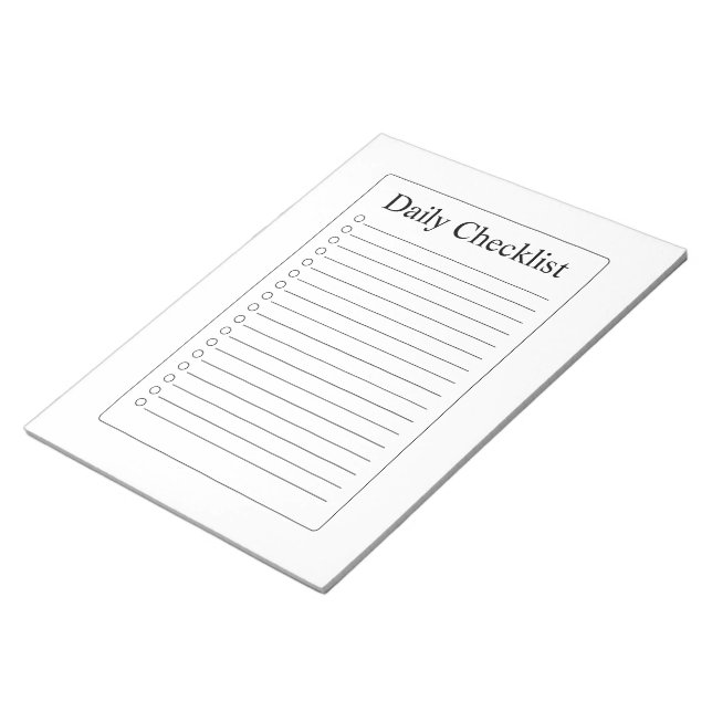 Bloco de Notas de Verificação Diária Moderna (Inclinado)