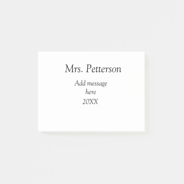 Bloco De Notas De volta à apreciação dos professores da escola, a (Frente)