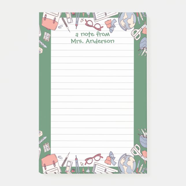 Bloco De Notas De volta à escola (Frente)