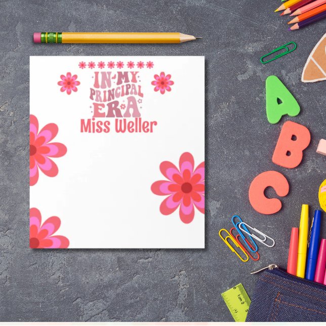 Bloco De Notas De volta à escola, retro-personalizado (Retro yet trendy personalized trendy notepad)