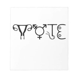 bloco de notas de VOTAÇÃO