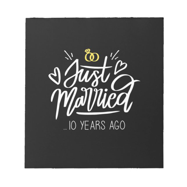 Bloco De Notas Décimo aniversário de Casamento (Frente)