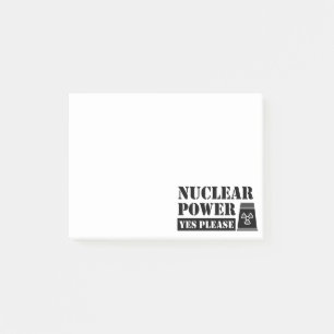 Bloco De Notas Declaração de Energia Nuclear Sim Por Favor