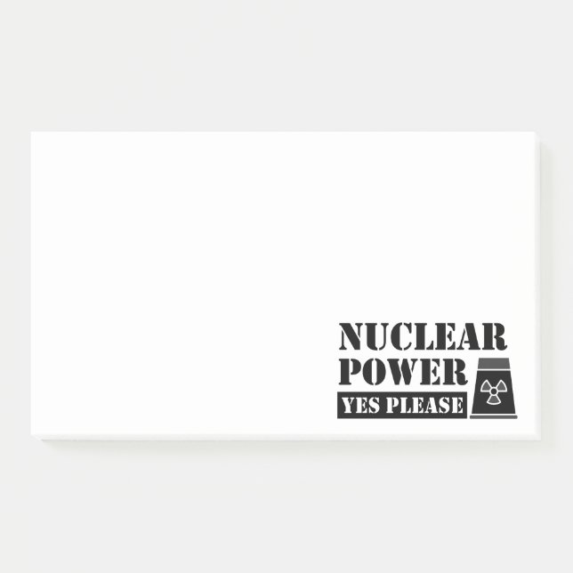 Bloco De Notas Declaração de Energia Nuclear Sim Por Favor (Frente)