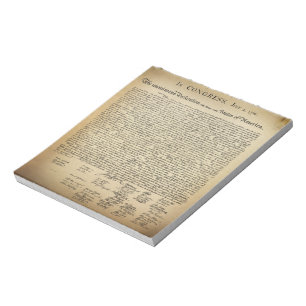 Bloco De Notas Declaração do vintage de independência