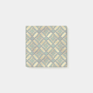 Bloco De Notas Deco de Arte Dourada e Esmeralda
