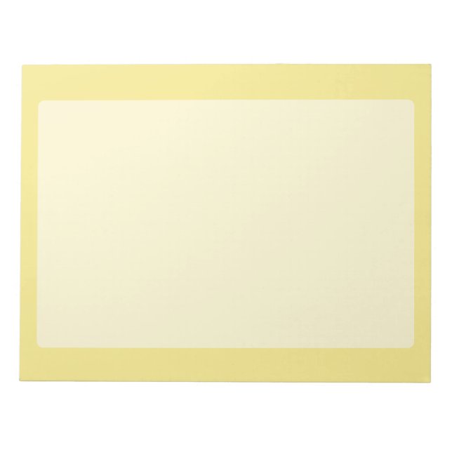 Bloco De Notas Decoração amarelo macio e pastel pronta para perso (Frente)