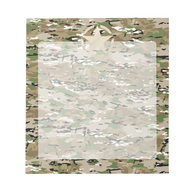 Bloco De Notas Decoração da Camouflagem de Estêncil Estelar (Frente)