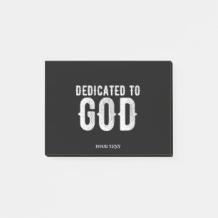 BLOCO DE NOTAS DEDICADO A DEUS TEXTO BRANCO PERSONALIZÁVEL LEGAL