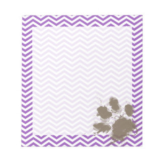 Bloco De Notas Deep Lilac Chevron