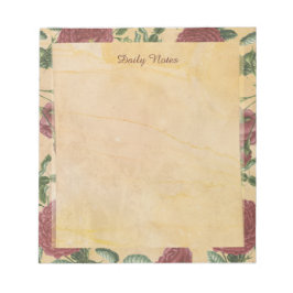 Bloco De Notas Deep Red Camellias