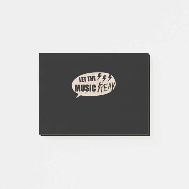 Bloco De Notas Deixe A Música Chegar Ao Máximo (Frente)