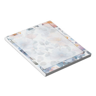 Bloco De Notas Delicar o padrão floral de aquarela em cor pastel