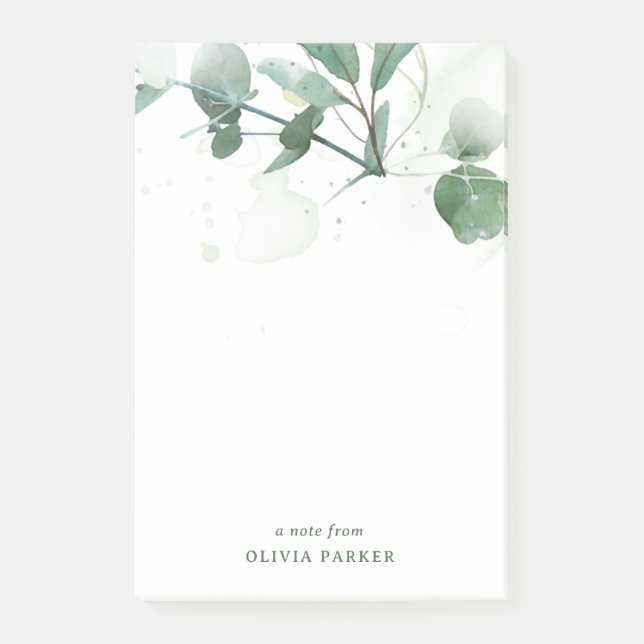 Bloco De Notas Delicate Greenery (Frente)