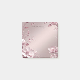 Bloco De Notas Delicate Pink Floral Post it Notes