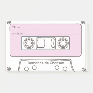 Bloco De Notas Demande de Musique "Cassette"