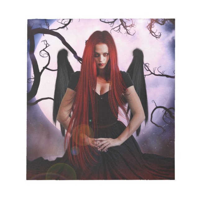 Bloco De Notas Demônio Feminino Da Noite (Frente)