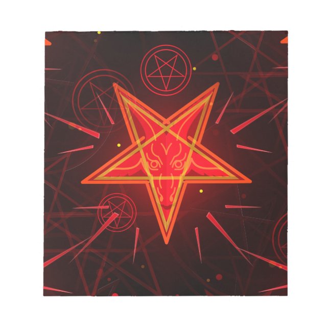 Bloco De Notas demônio neon (Frente)