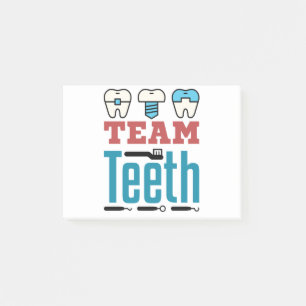 Bloco De Notas Dente Dental-Funcionarios Dentista de Esquadrão D