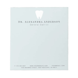 Bloco De Notas Dentes de Dentista Azul Claro