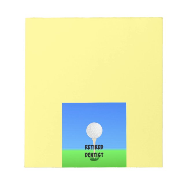 Bloco De Notas Dentista aposentado - Bola de Golfe no Teto (Frente)