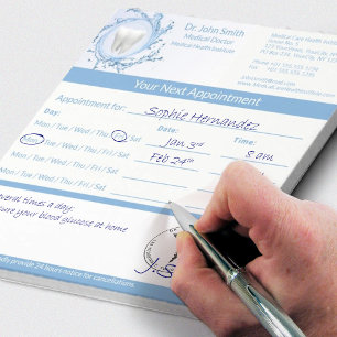 Bloco De Notas Dentista Dental Dental Tooth Water Medical Appelti