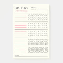 Bloco De Notas Desafio Mínimo de 30 Dias Design do Rastreador de