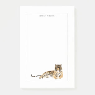 Bloco De Notas Descarte de Tigre de Aquarela