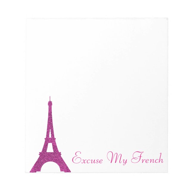 Bloco De Notas Desculpe, meu francês (Frente)