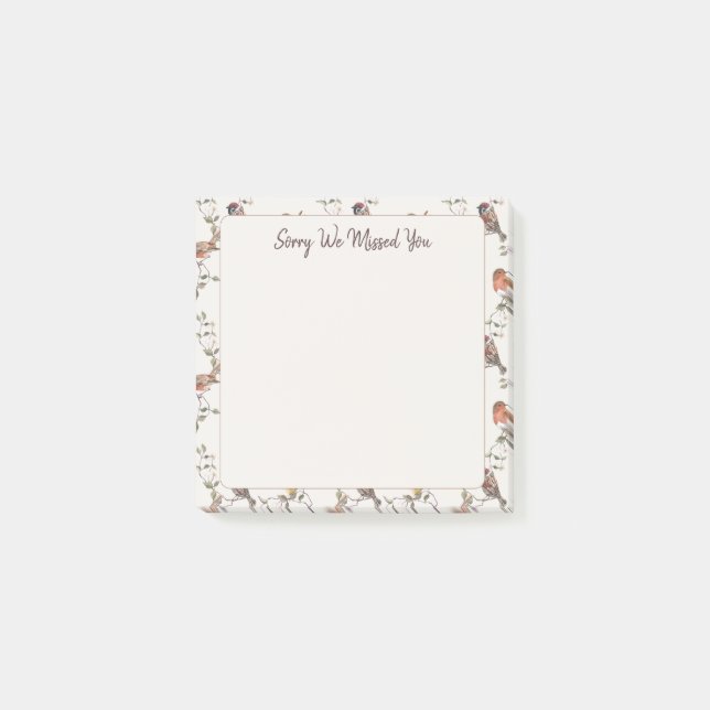 Bloco De Notas Desculpe, Sentimos Sua Falta | JW (Frente)