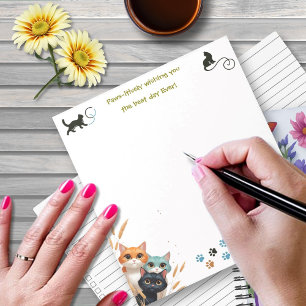 Bloco De Notas Desejando-lhe o Melhor Dia de Todos Gatinho da Pos