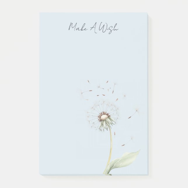 Bloco De Notas Desejo da Flor de Dente-de-Leão (Frente)