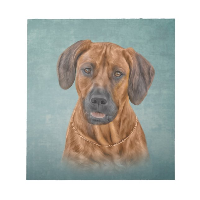Bloco De Notas Desenhando Ridgeback da Rodésia (Frente)