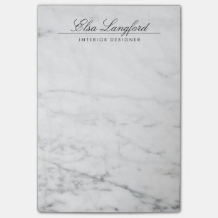 Bloco De Notas Desenhista luxuoso de mármore branco moderno