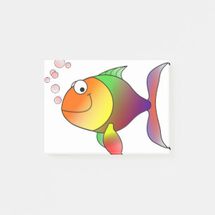 Bloco De Notas desenho animado de peixe-dourado