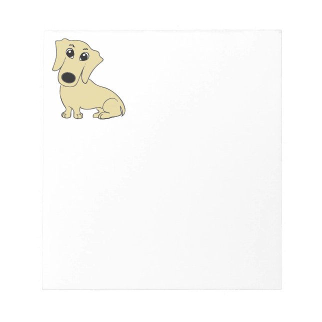 Bloco De Notas desenho animado do Dachshund (Frente)