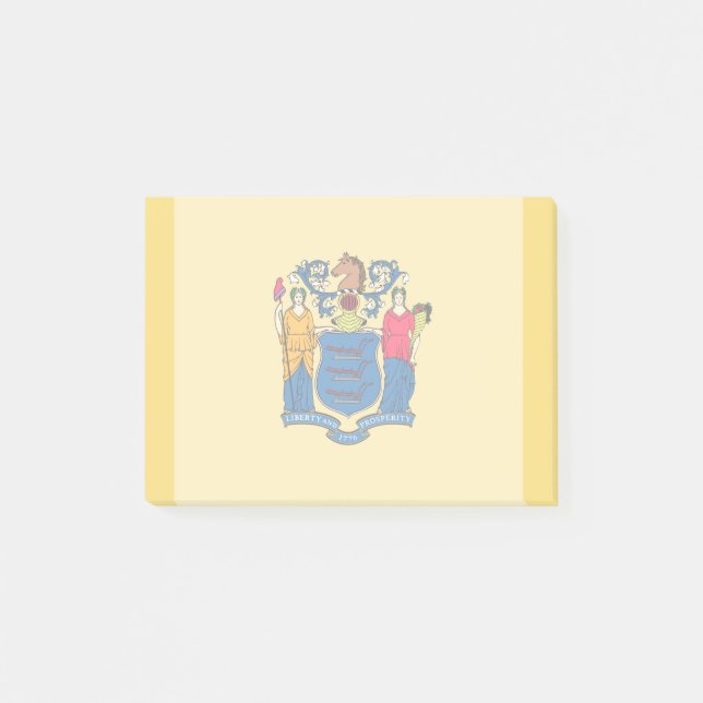 Bloco De Notas Desenho da Bandeira do Estado de Nova Jersey (Frente)