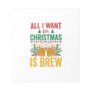 Bloco De Notas Desenho da Bebida de Férias Christmas Brew
