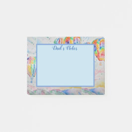 Bloco De Notas Desenho de Arte de Aquarela de Balão de Ar Quente 