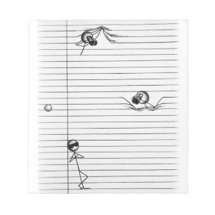 Bloco De Notas Desenho de Boneco de Palito de Espiões e Espião em